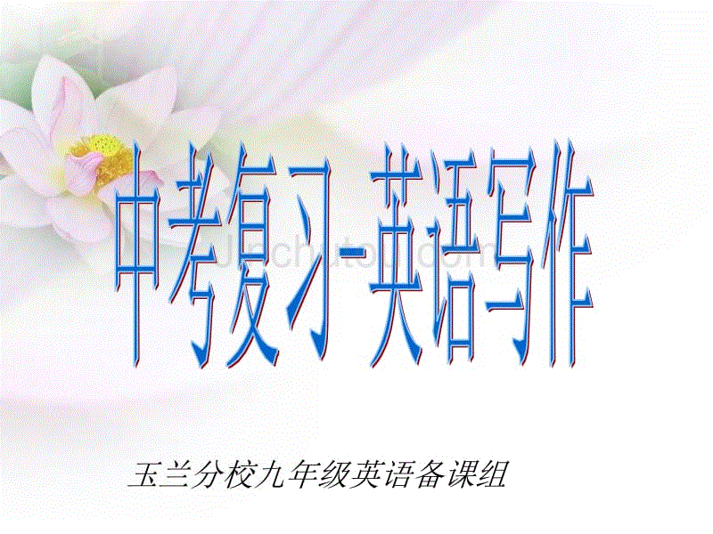 中考复习-英语写作【精编】