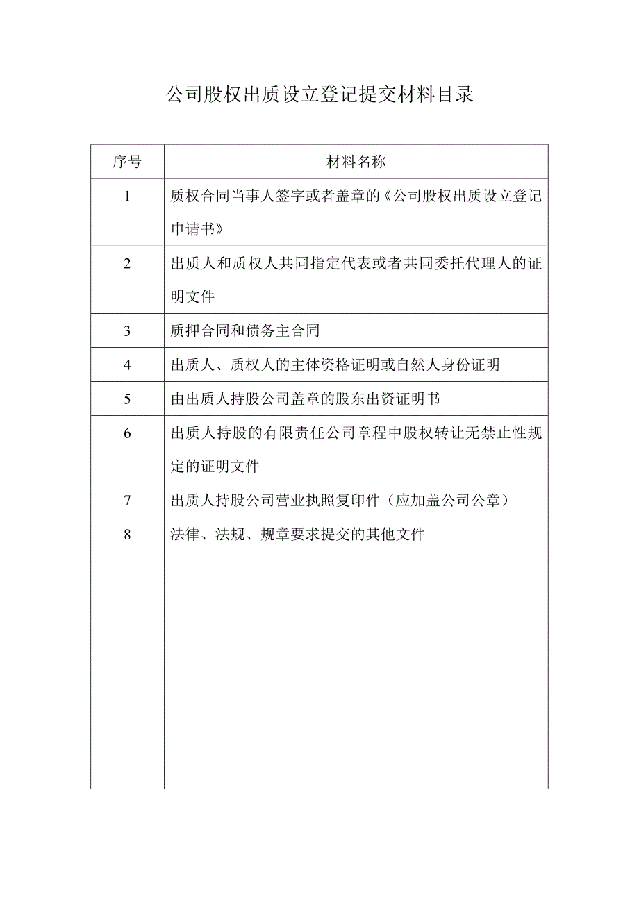 公司股权出质设立登记申请书_第2页