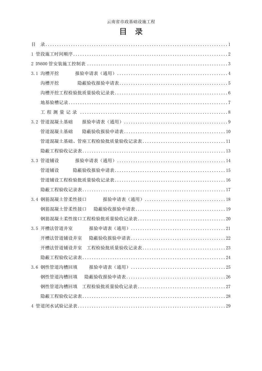 某市政排水管道工程全套资料(全部6道工序)_第1页