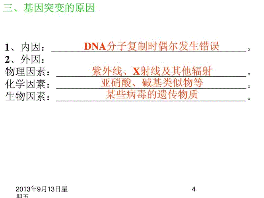 生物人教版必修二 5.1《基因突变与基因重组》课件_第4页