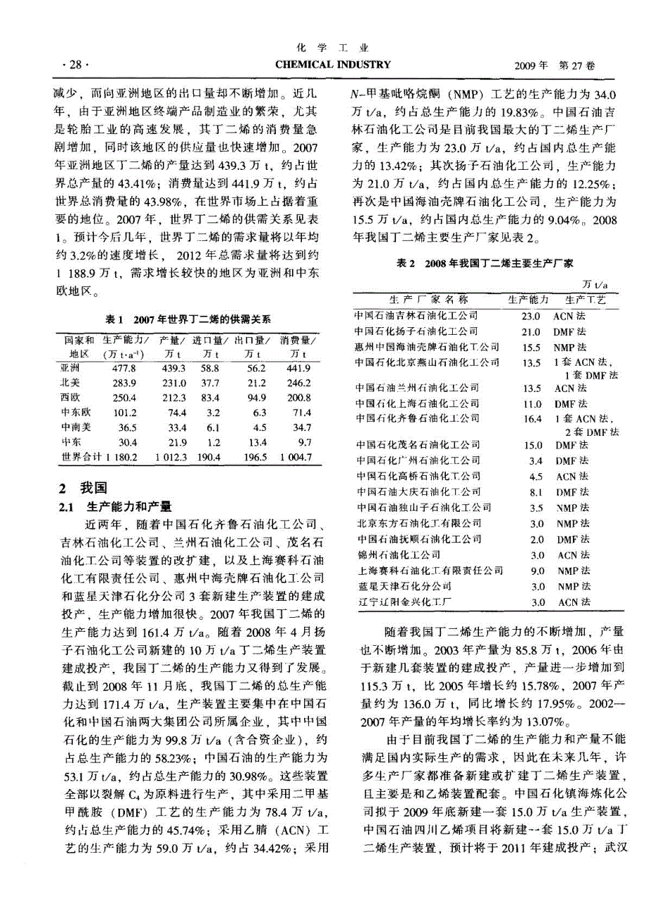 丁二烯供需现状及预测_第2页