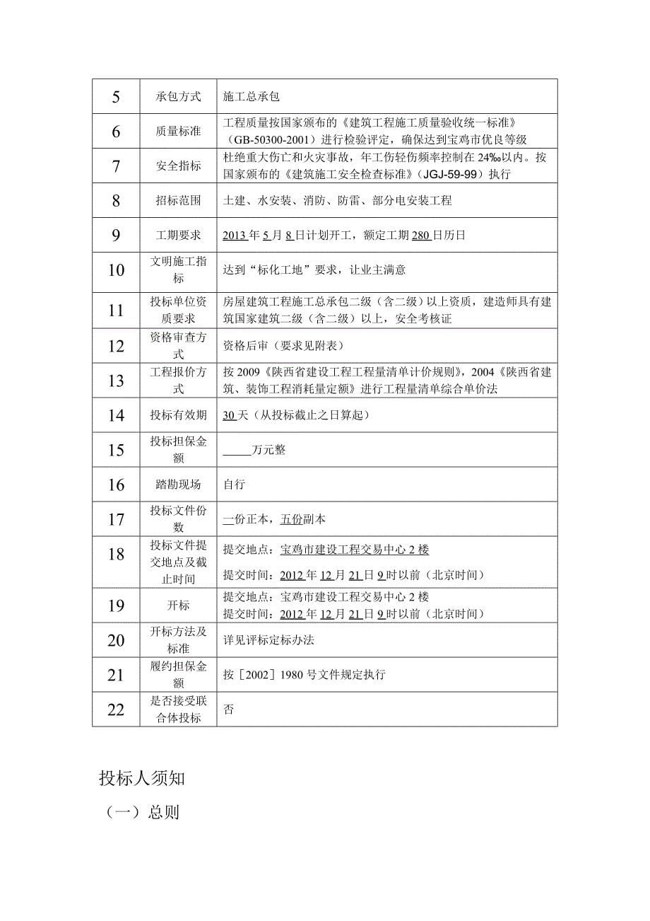 宝鸡市公安民警住宅工程(6#楼)招标文件_第5页