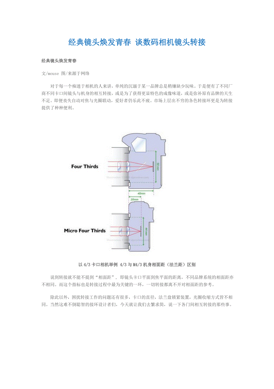 谈数码相机镜头转接_第1页