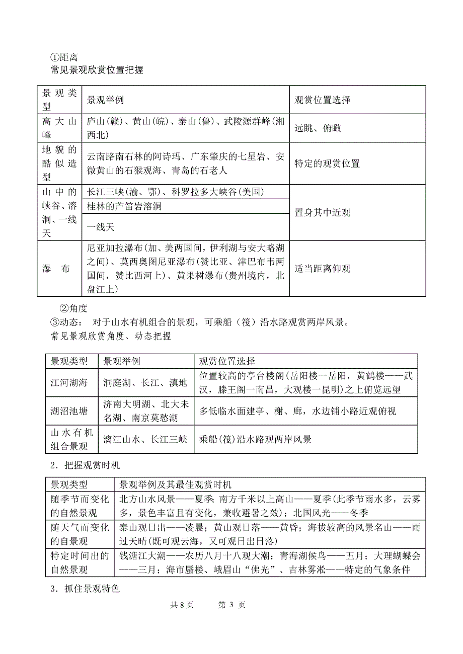 旅游地理知识点归纳与总结_第3页