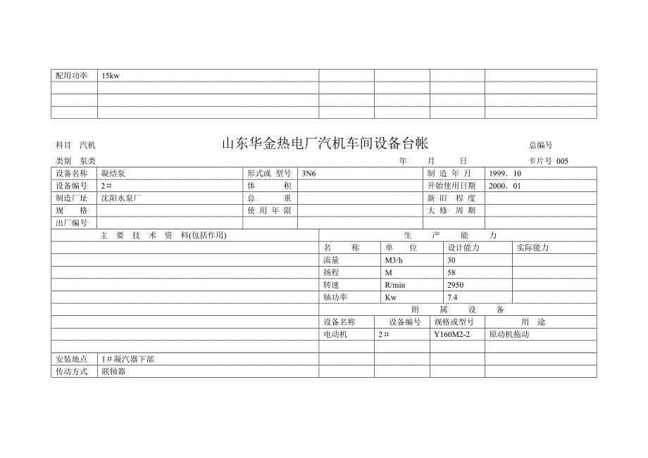 汽机车间设备台帐_第5页