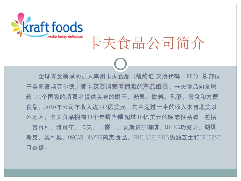 卡夫食品(Kraft_Foods)的产品组合报告_第3页