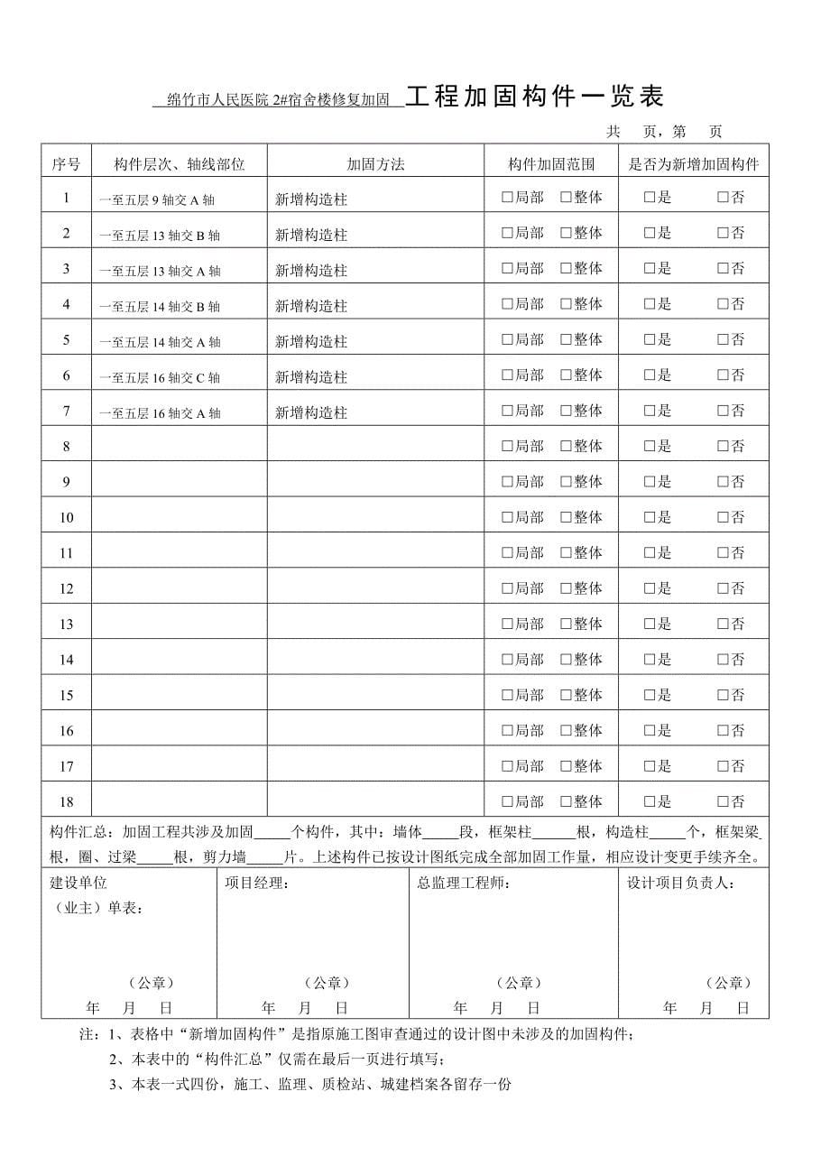 工程加固构件一览表_第5页