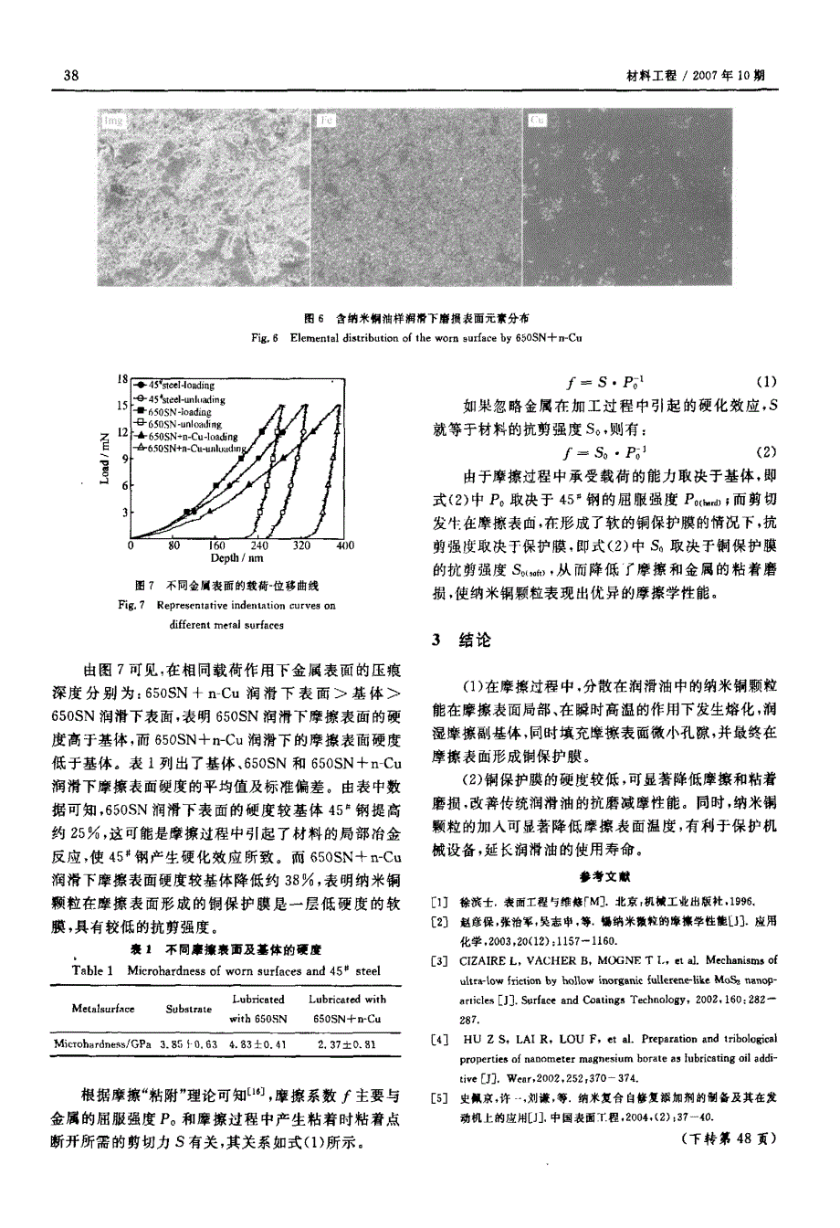 纳米铜颗粒的摩擦学性能研究及其减摩润滑机理探讨_第4页