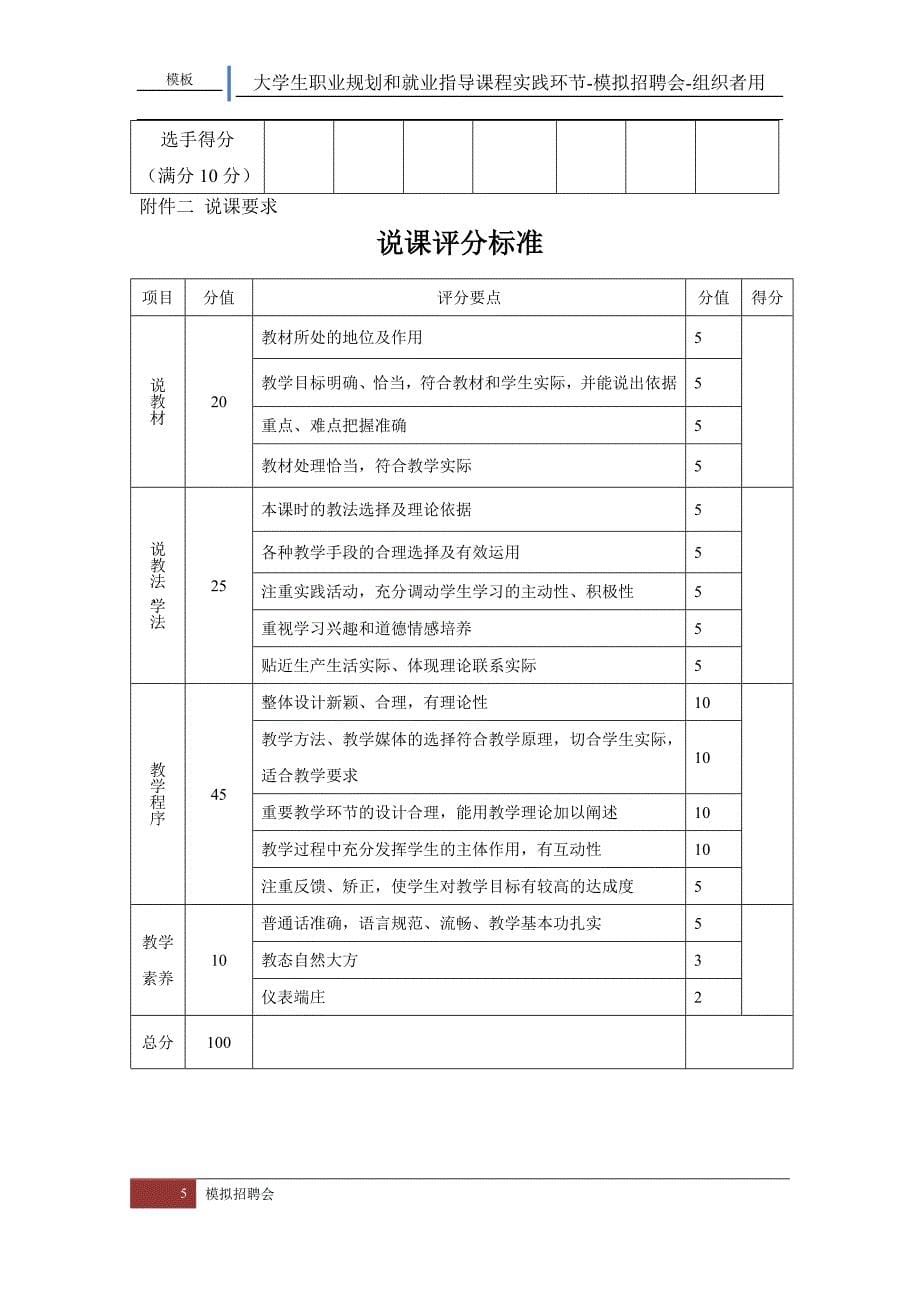 模拟招聘会流程方案_第5页