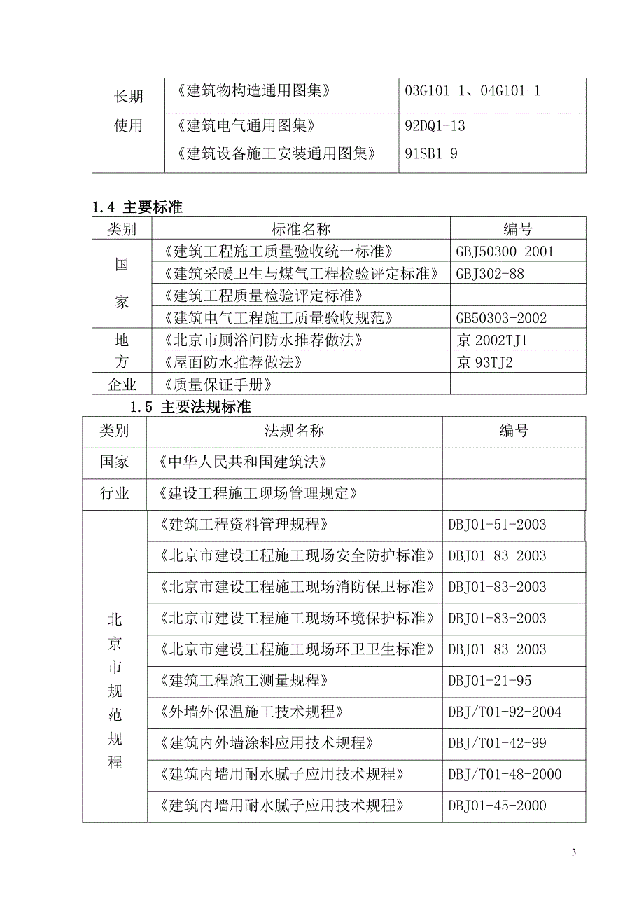 框架结构各分项工程做法及编制依据_第3页