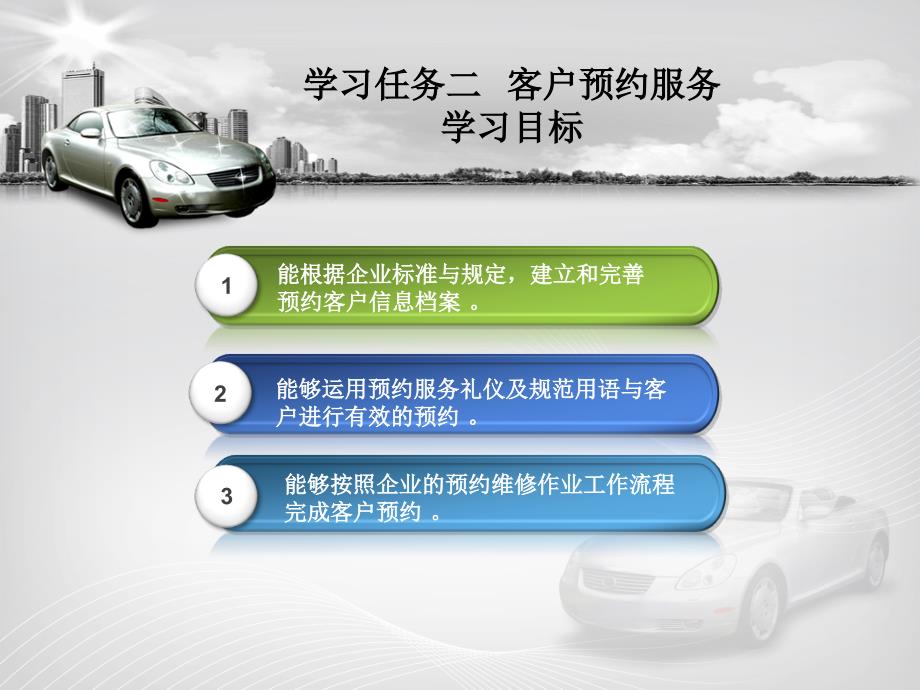 学习单元一   汽车维修接待的准备 《汽车维修接待实务》课件_第4页