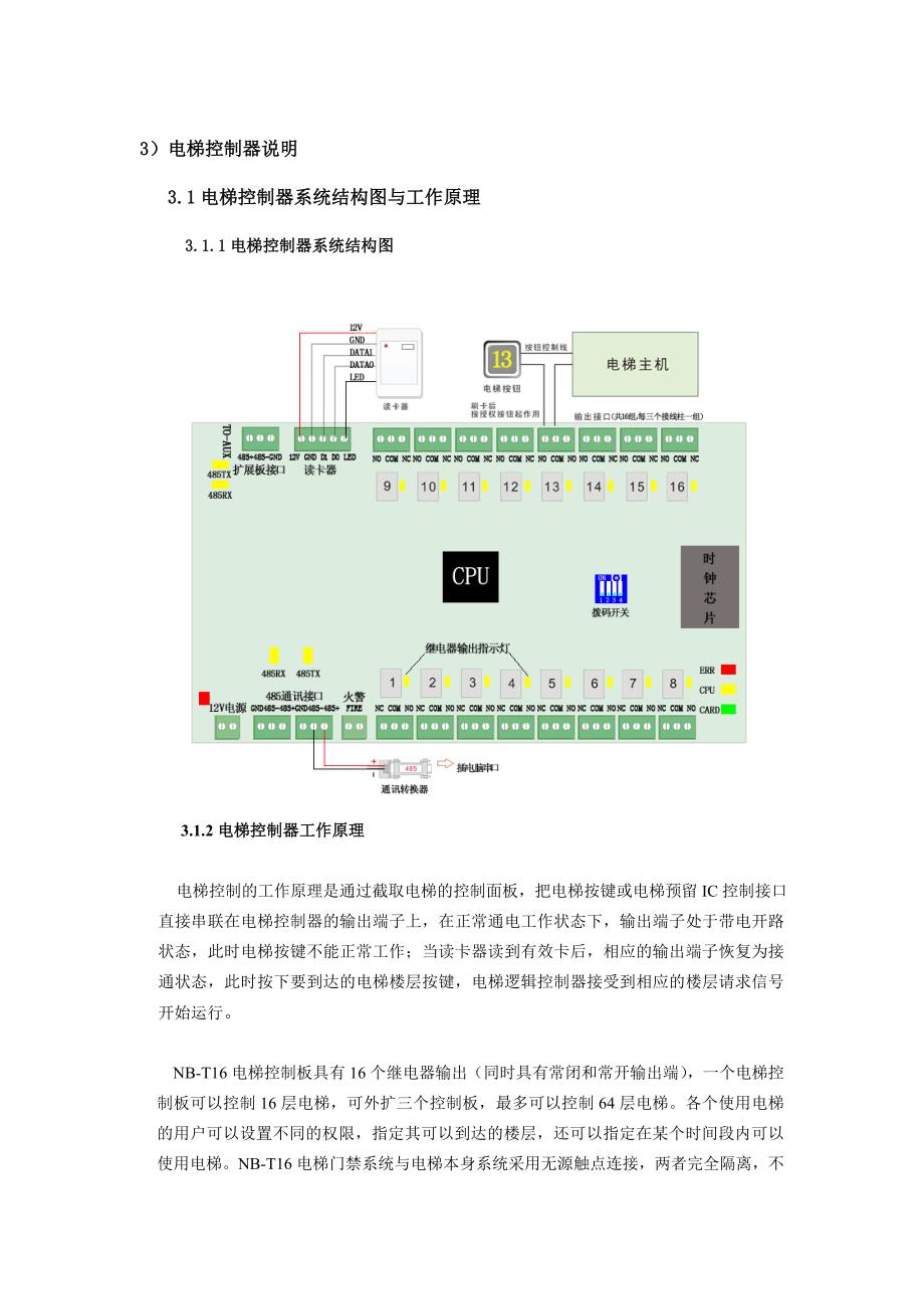 电梯控制器说明书_第3页