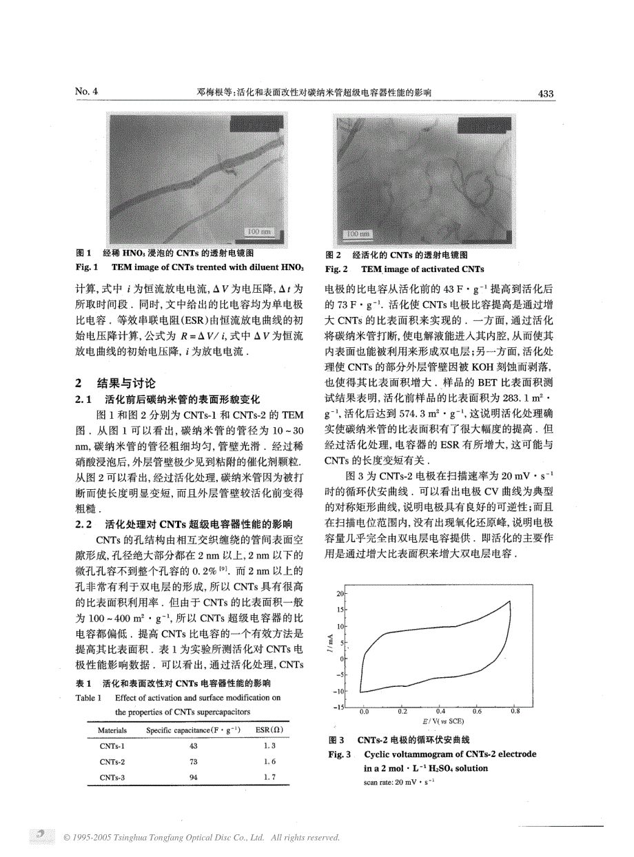 活化和表面改性对碳纳米管超级电容器性能的影响_第2页
