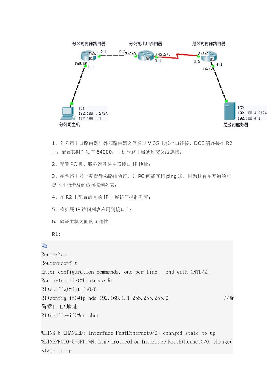 Packet Tracer 5.2实验(十三) 扩展IP访问控制列表配置_第2页