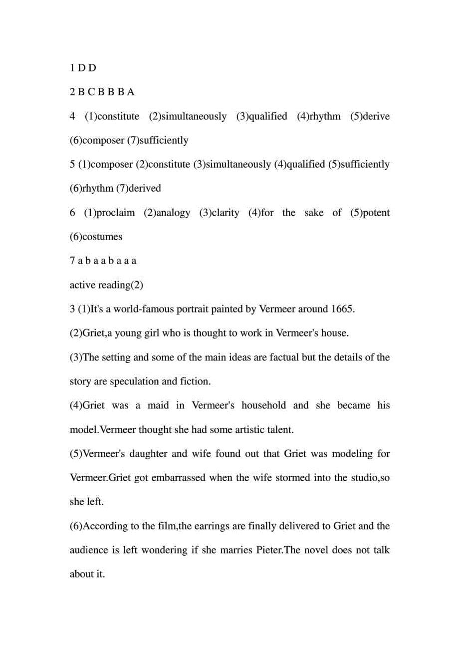 新标准大学英语综合教程3_课后答案_第5页