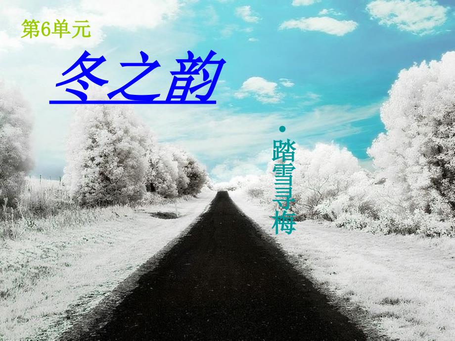 人教版音乐九上《踏雪寻梅》ppt课件3_第3页