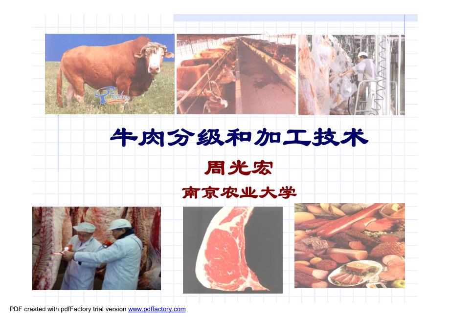 牛肉分级与加工技术周光宏 南京农业大学_第1页