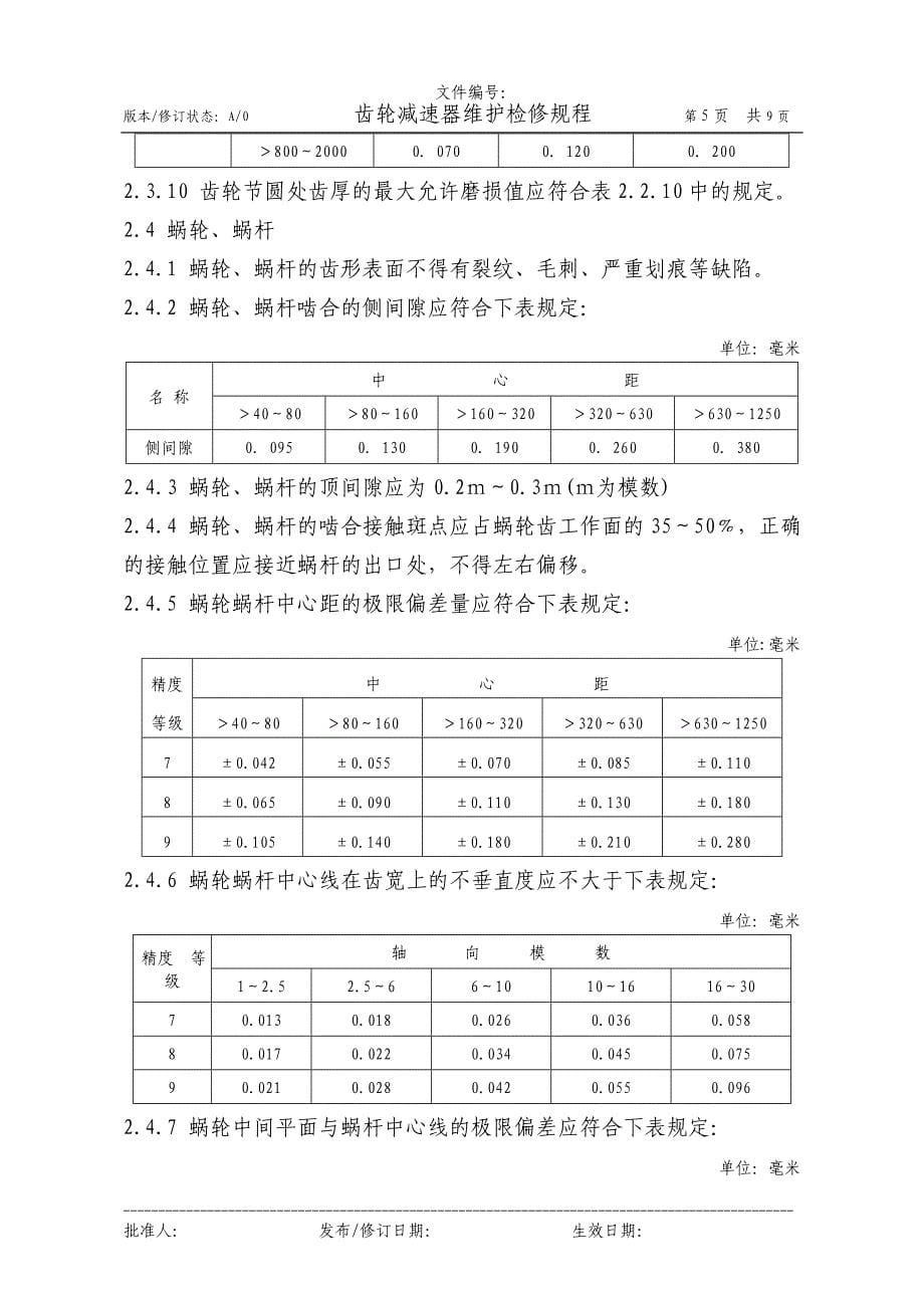 齿轮减速器维护检修规程_第5页