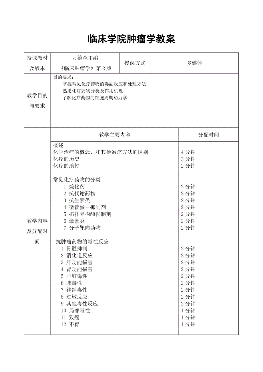 肿瘤化学治疗教案_第1页