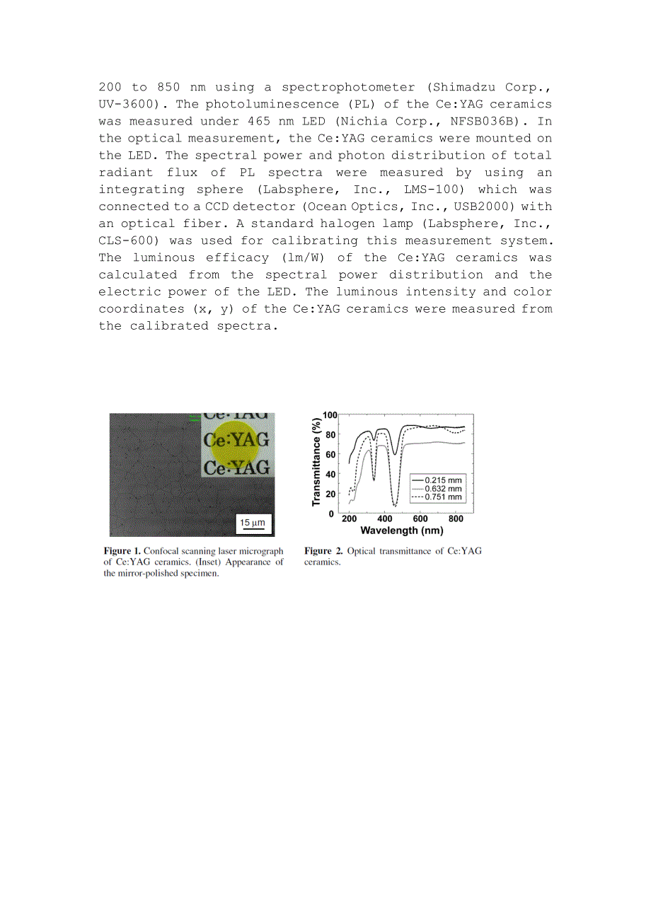 用CeYAG陶瓷材料制备高功率白光LED及其光学性能研究毕业论文外文翻译_第4页