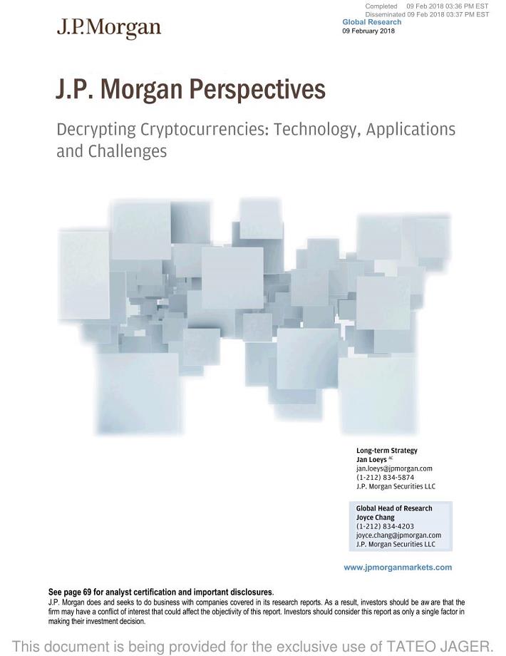 J.P.摩根-解密加密货币展望：技术，应用和挑战