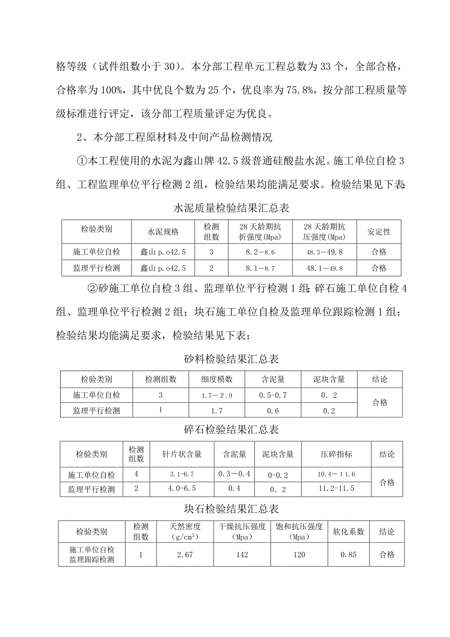 大港水库分部工程验收鉴定书(1)_第4页