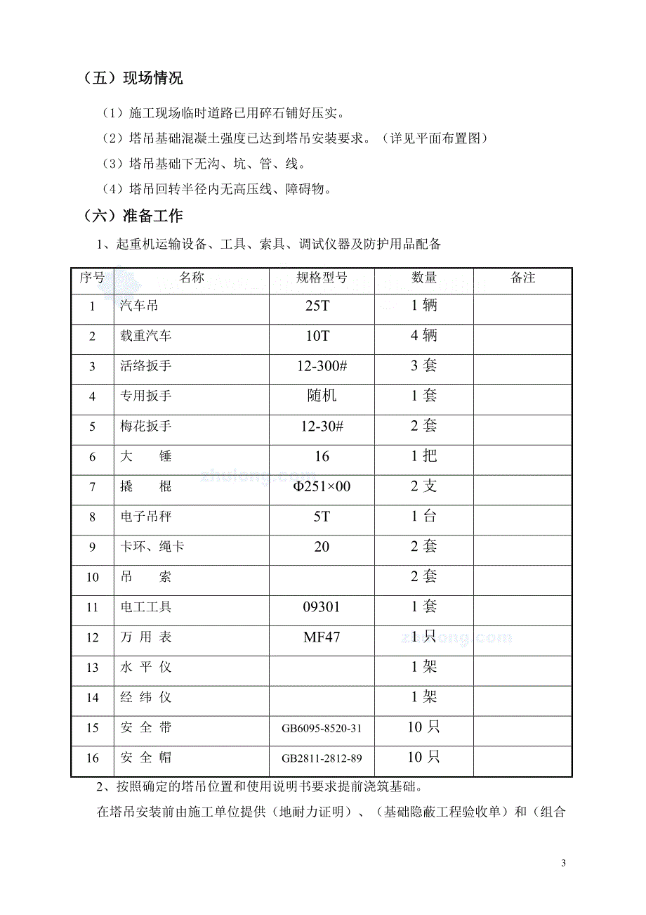 广东多层图书馆工程塔吊安装施工方案_第4页