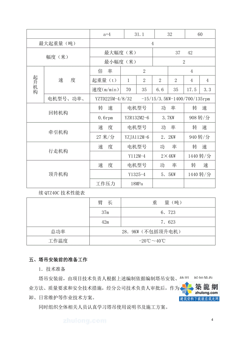 河北塔吊安装及拆除施工方案（qtz80塔吊）_第4页