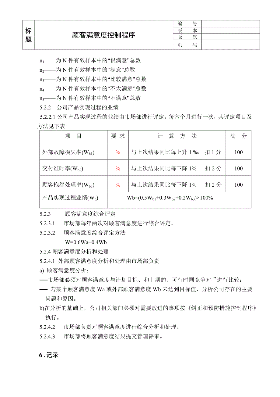 TS16949市场部顾客满意度控制程序_第2页