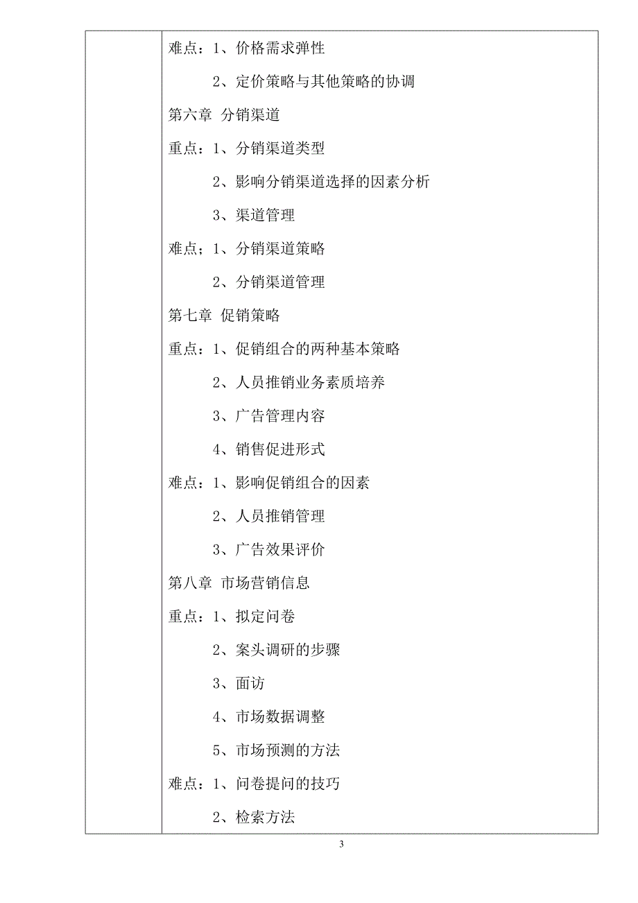 市场营销实务授课计划_第3页