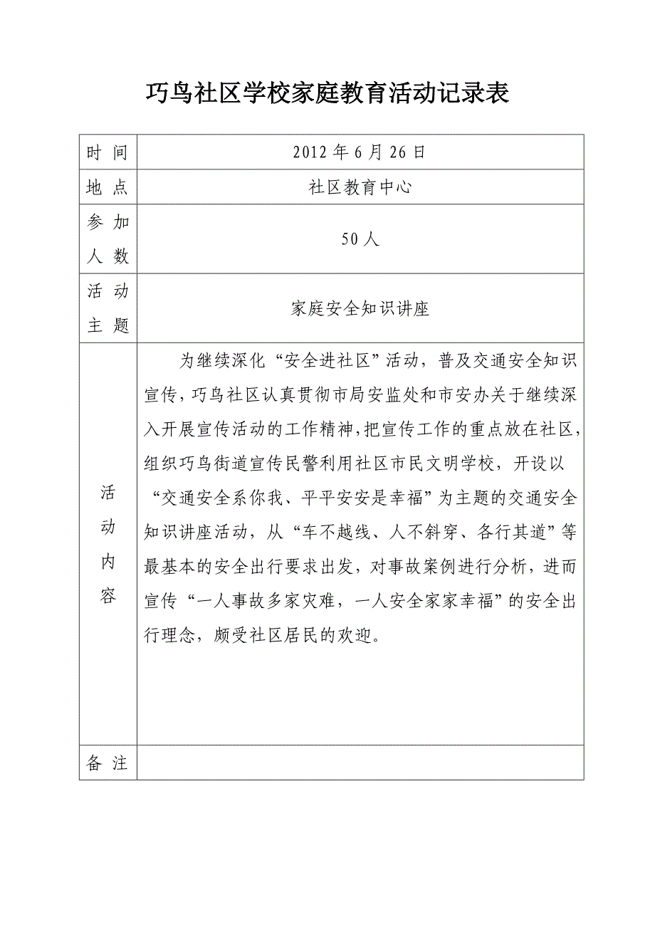 巧鸟社区学校家庭教育活动记录表_第4页