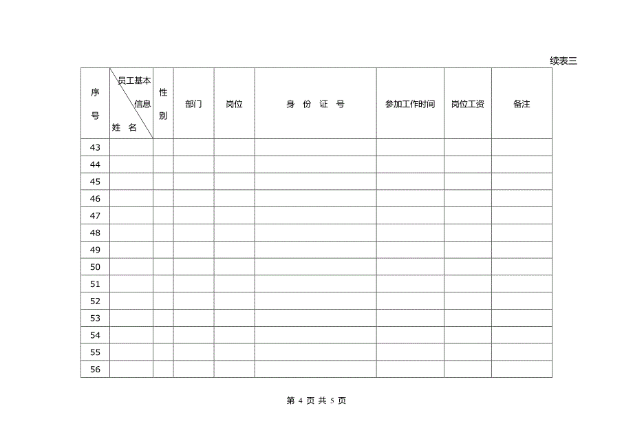 公司员工花名册(模板)(1)_第4页