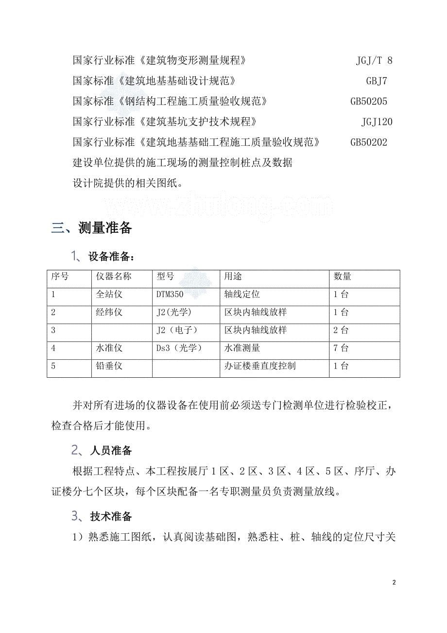 浙江会展中心施工测量施工工艺_第5页