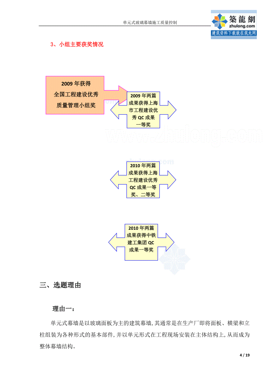 工艺工法qcqc成果医院扩建单元式玻璃幕墙施工质量控制_第4页