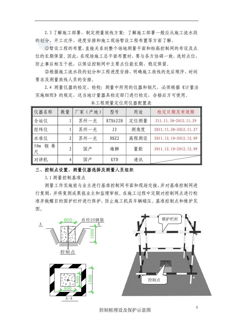 陕西办公楼测量施工（钢结构测量）_第5页