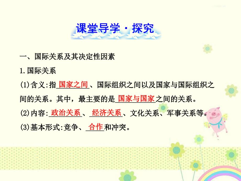 新人教版必修2高一政治：4.8.2《国际关系的决定性因素国家利益》课件()_第5页