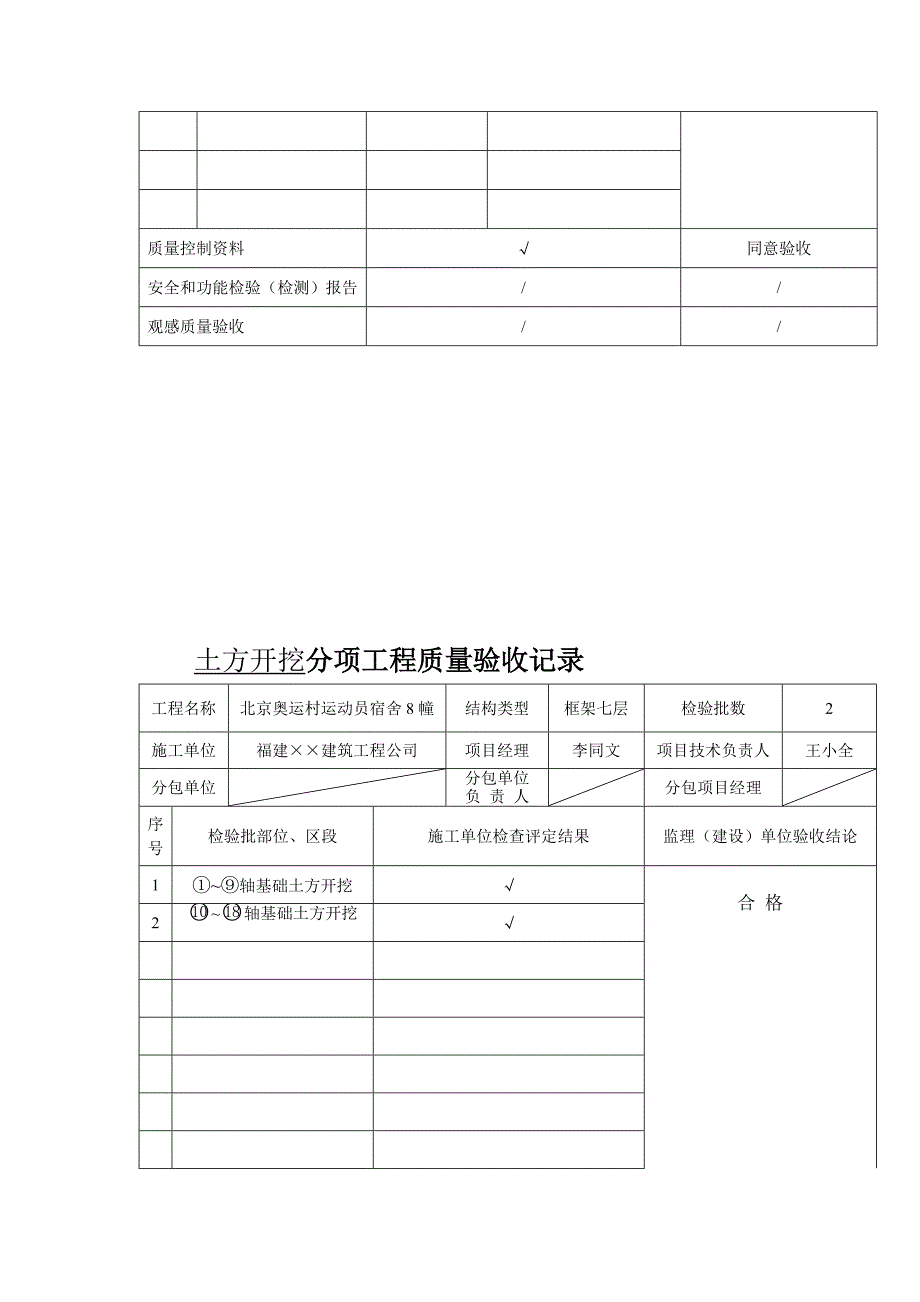 北京框架结构宿舍楼基础分部工程质量验收记录表_第3页