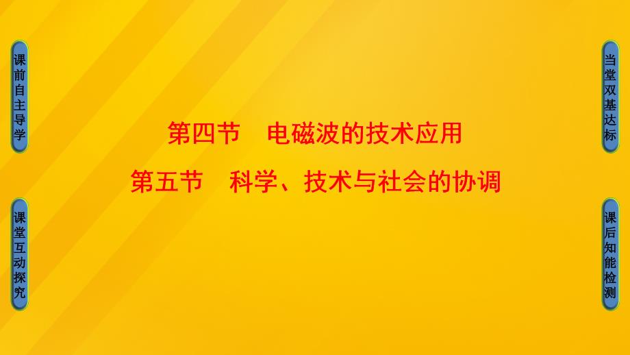 2016_2017学年高中物理第3章电磁技术与社会发展第4节电磁波的技术应用第5节科学技术与社会的协调课件_第1页