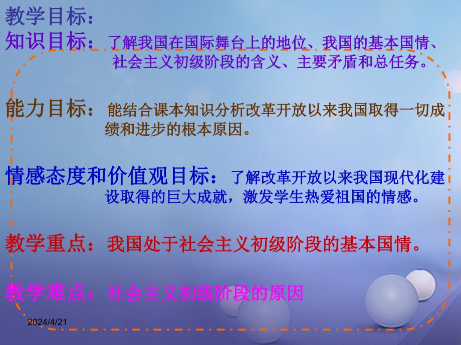 九年级政治全册第二单元了解祖国爱我中华第三课认清基本国情第1框我们的社会主义祖国教学课件_第2页