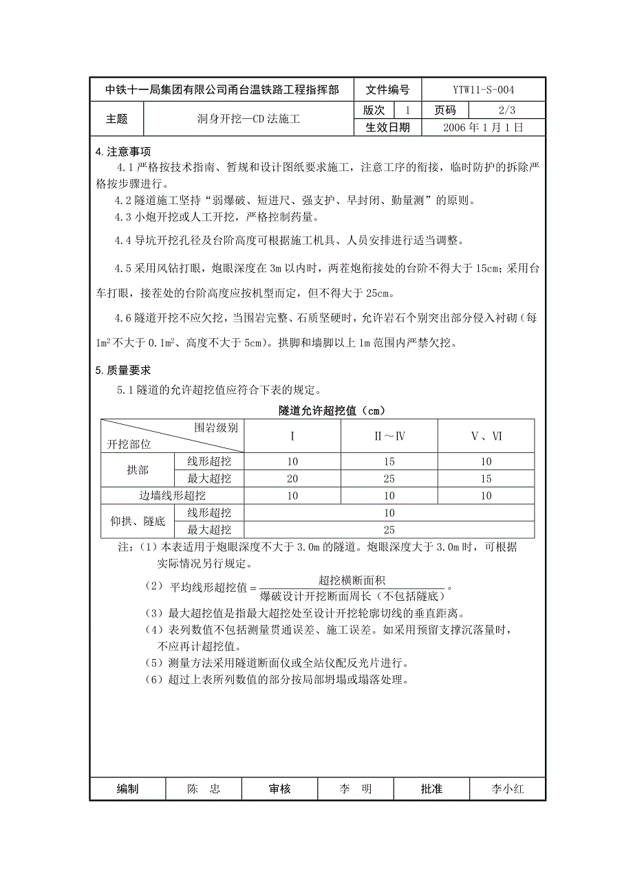 洞身开挖--cd法施工作业指导书4_第2页