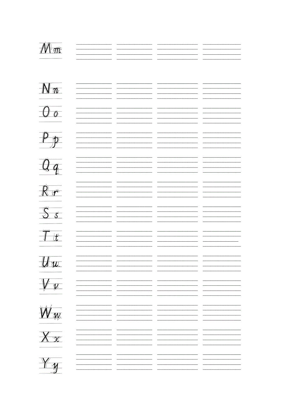 英文字母书写模板_第3页