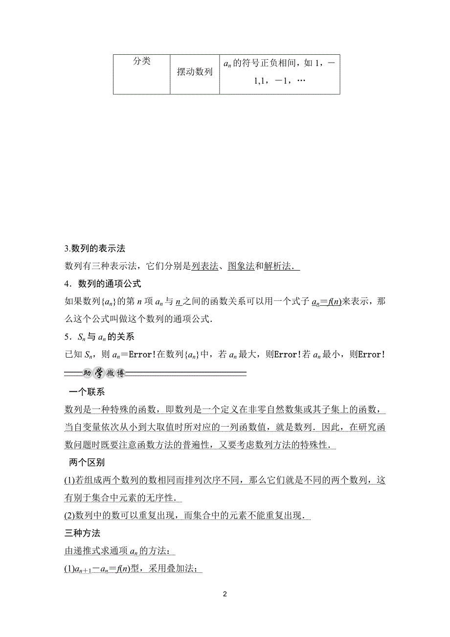  数列讲 数列的概念与简单表示法 _第2页