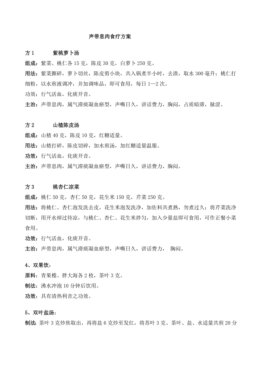 声带息肉食疗计划_第2页