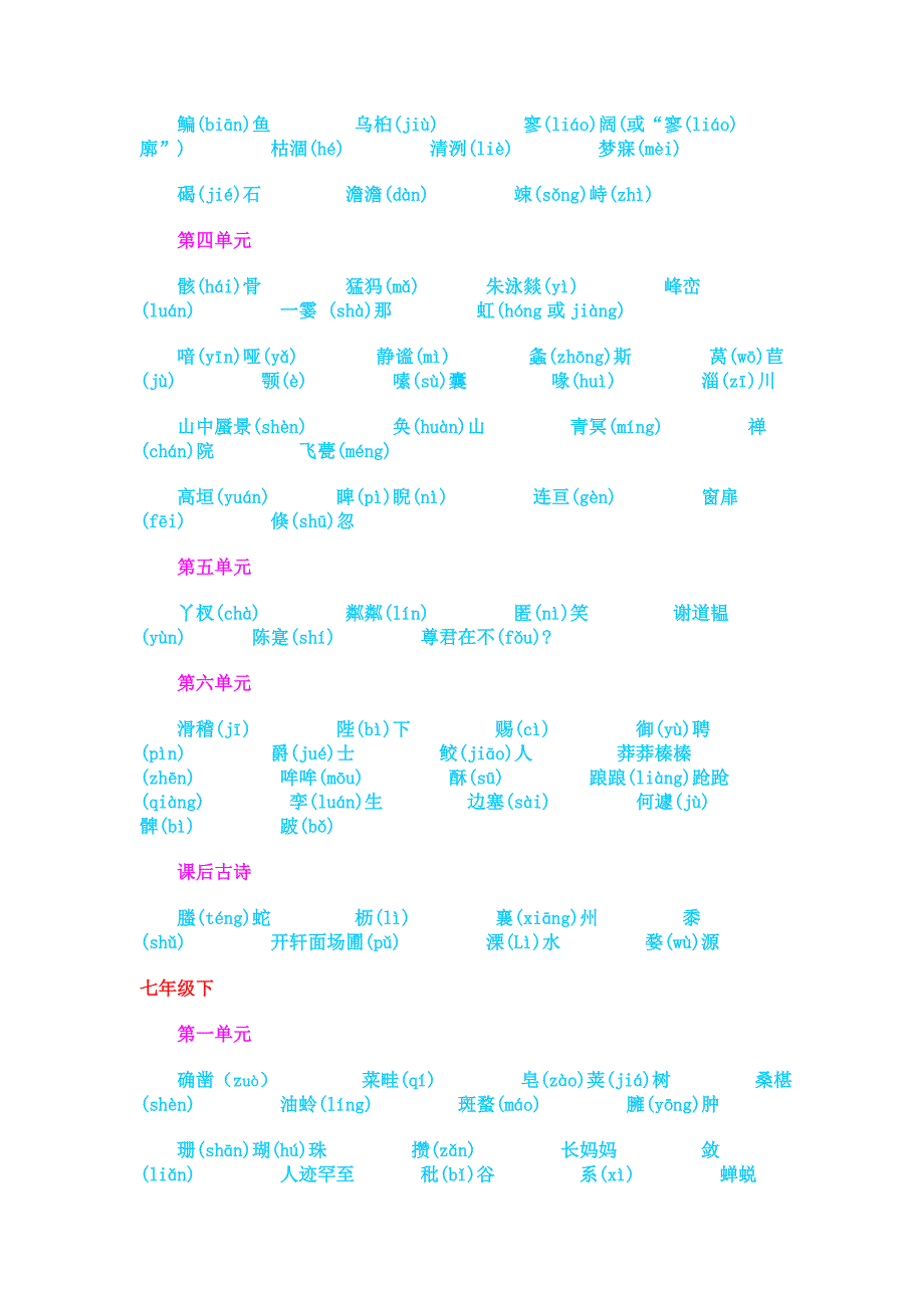 初中语文生字词大全_第2页