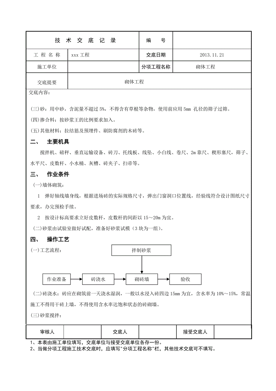 砖墙砌体_技术交底_第2页