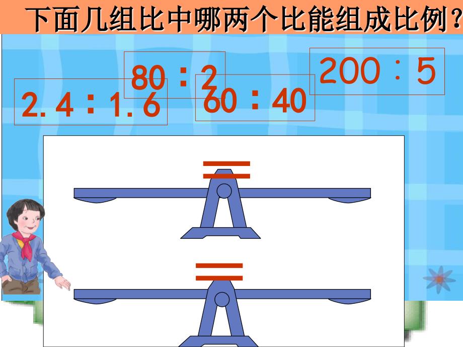 2016年六年级人教版(最新)数学《下册比例的基本性质(例1)三疑三探教学课件_第3页