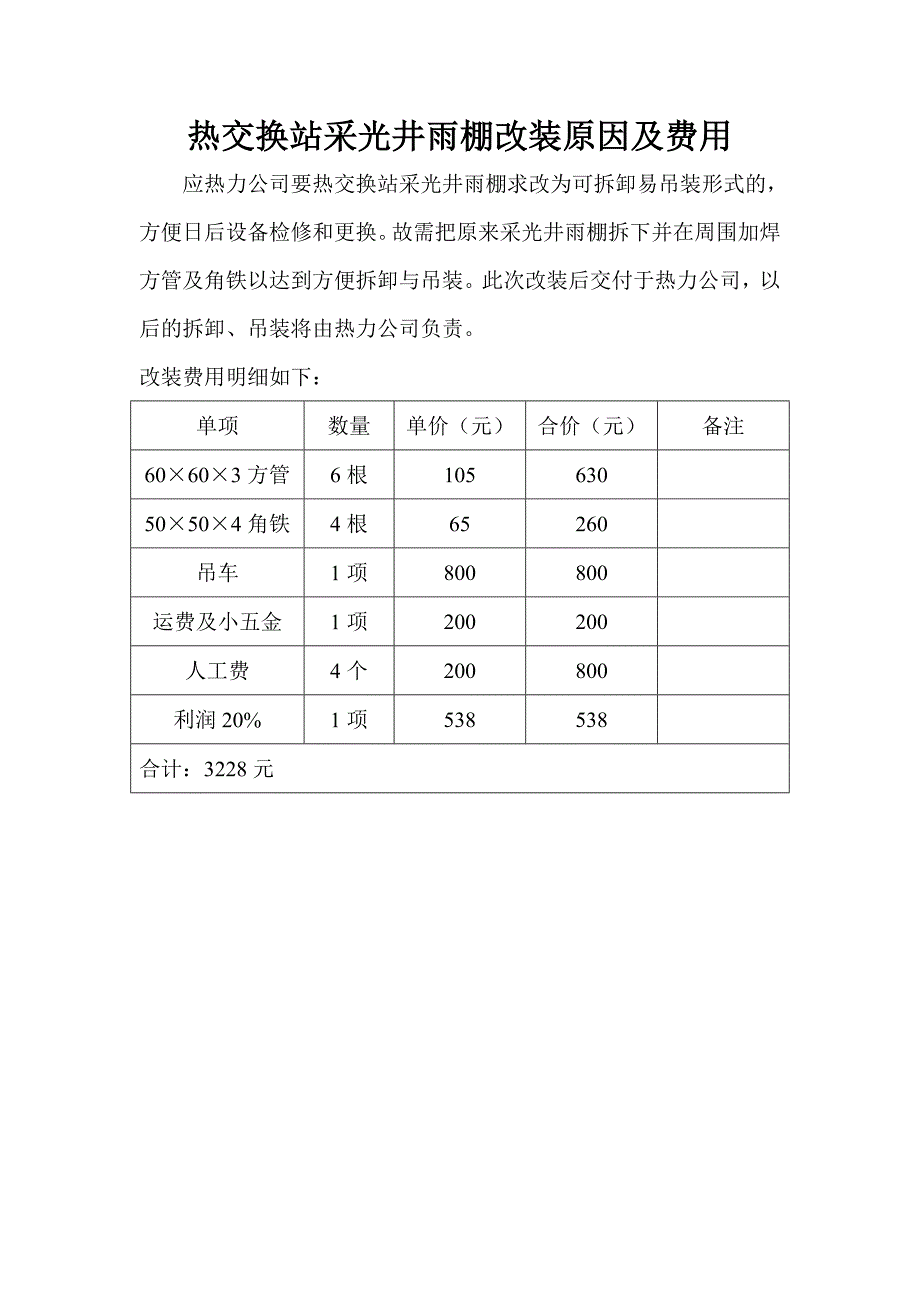 热交换机房采光井改装费用_第1页