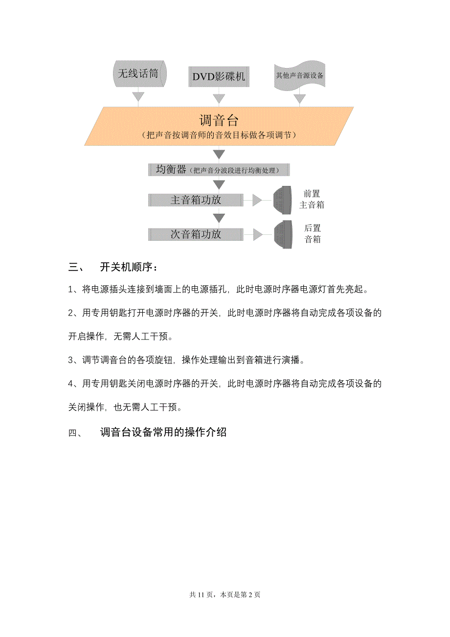 多媒体教室音响设备操作说明_第2页