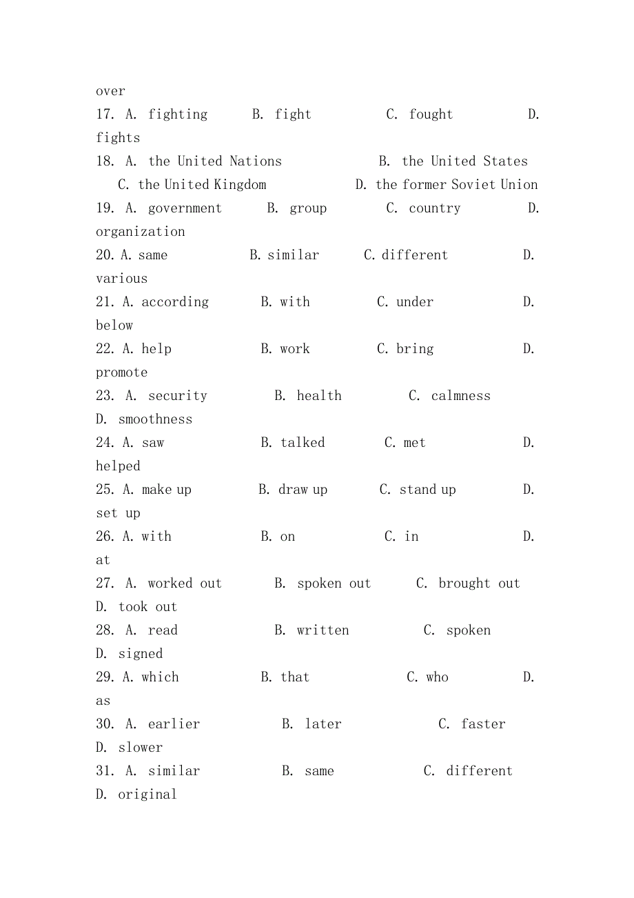 如皋市薛窑中学高一寒假英语作业(2)-31_第4页