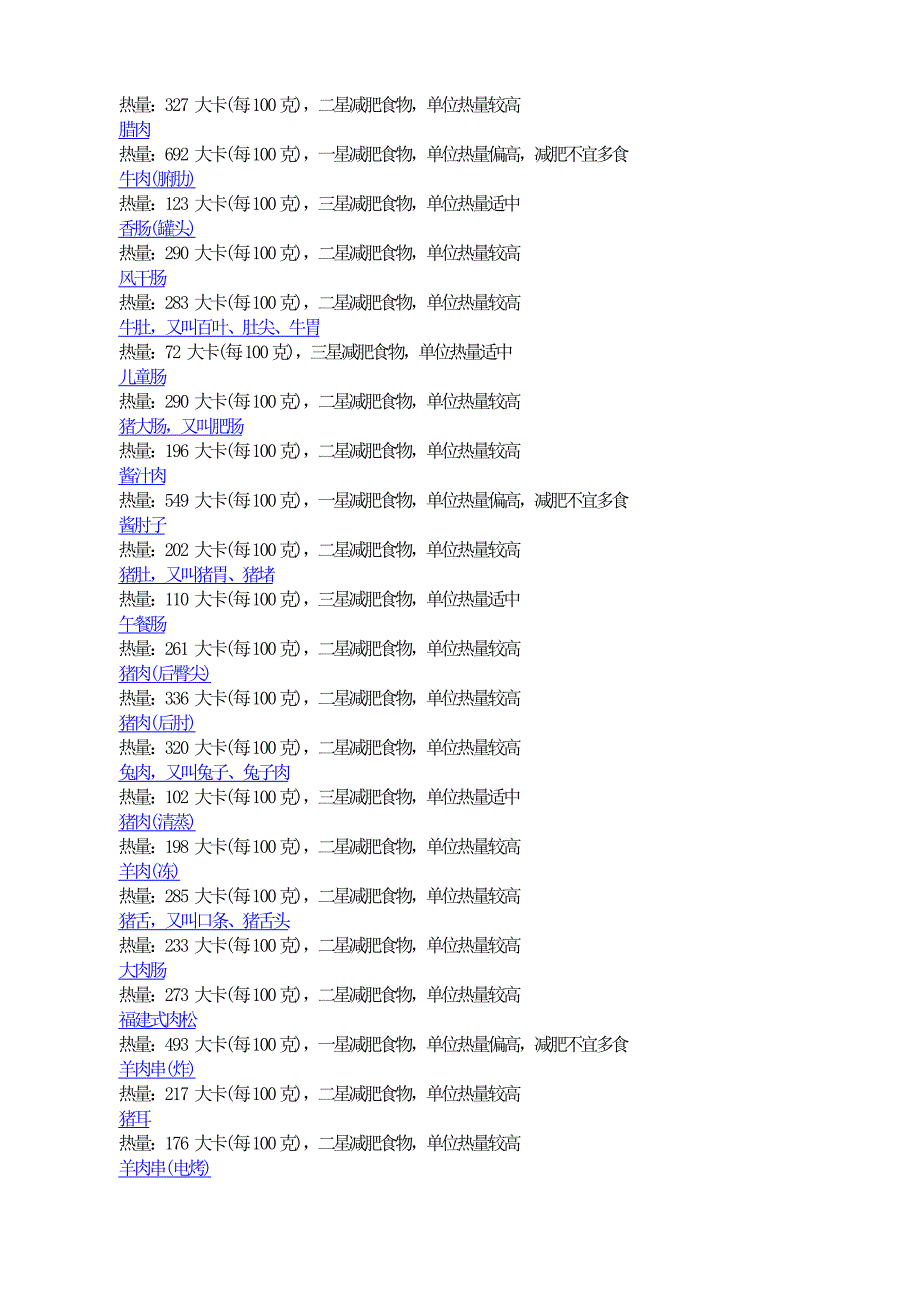 畜肉食物卡路里_第3页